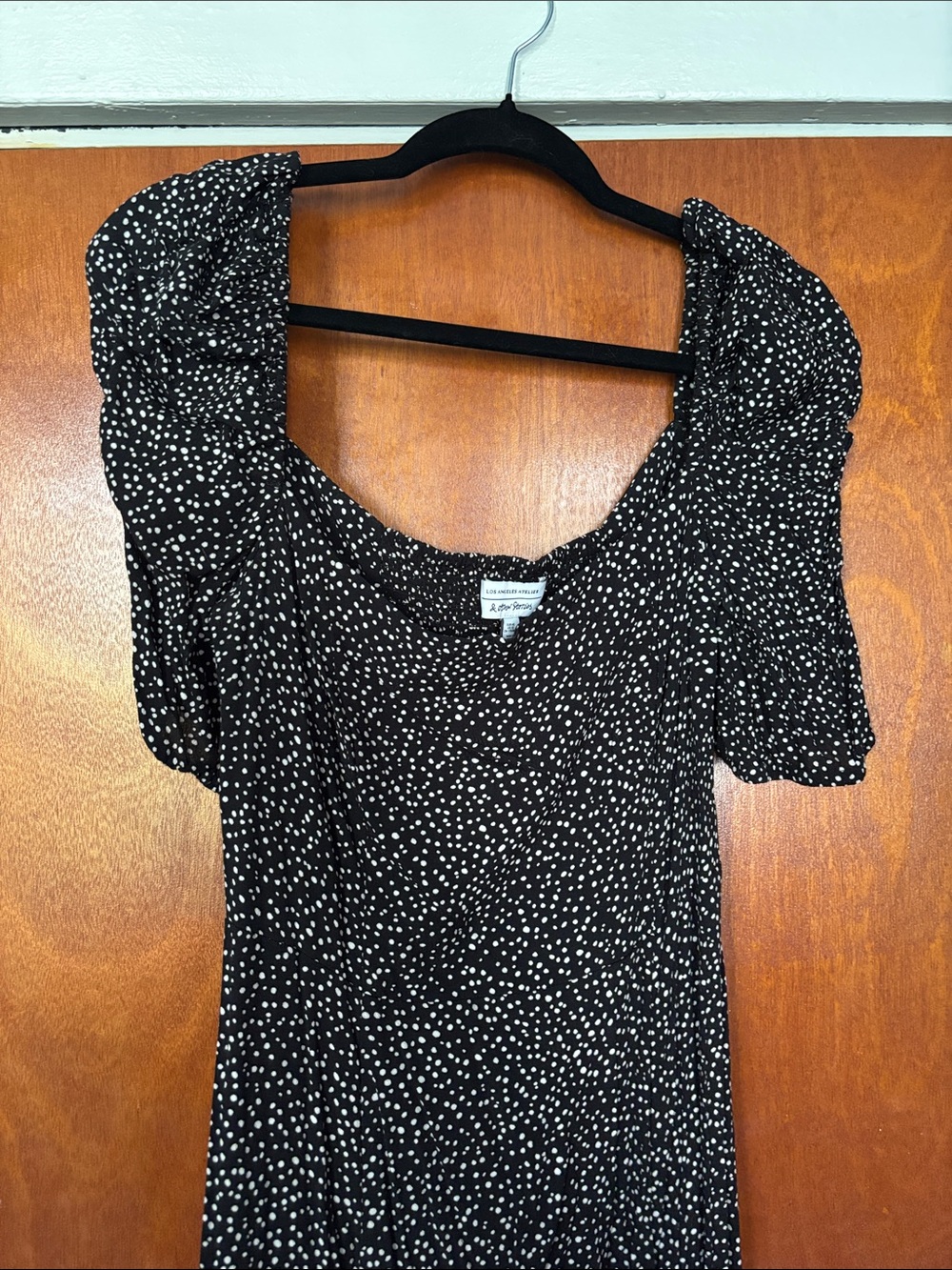 Black Dress with White Dot Print